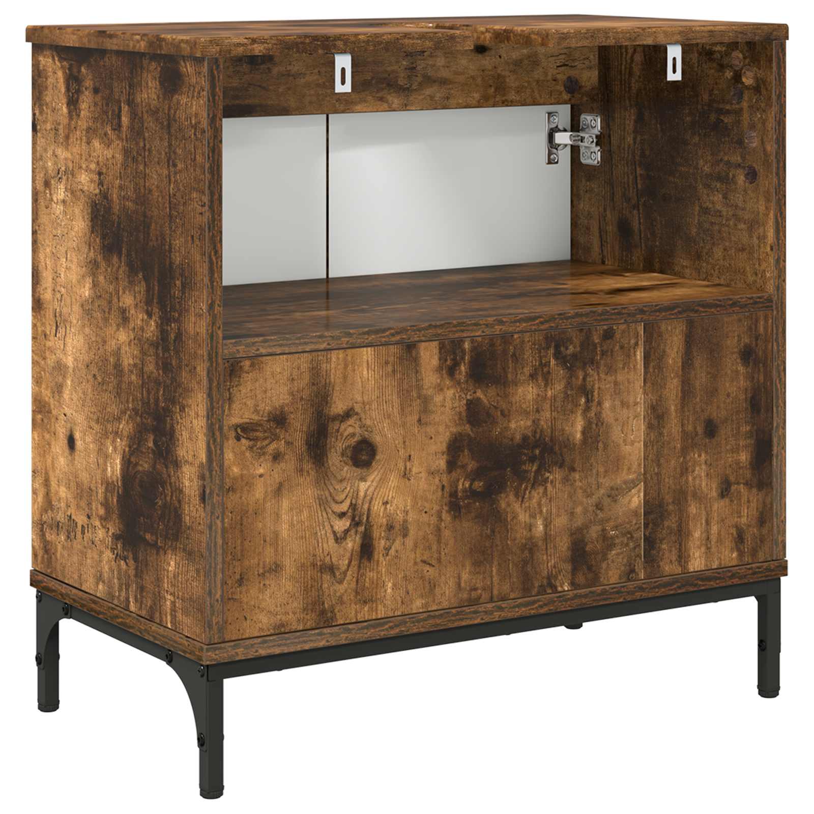 Waschbeckenschrank Geräucherte Eiche 60,5 x 33,5 x 61 cm