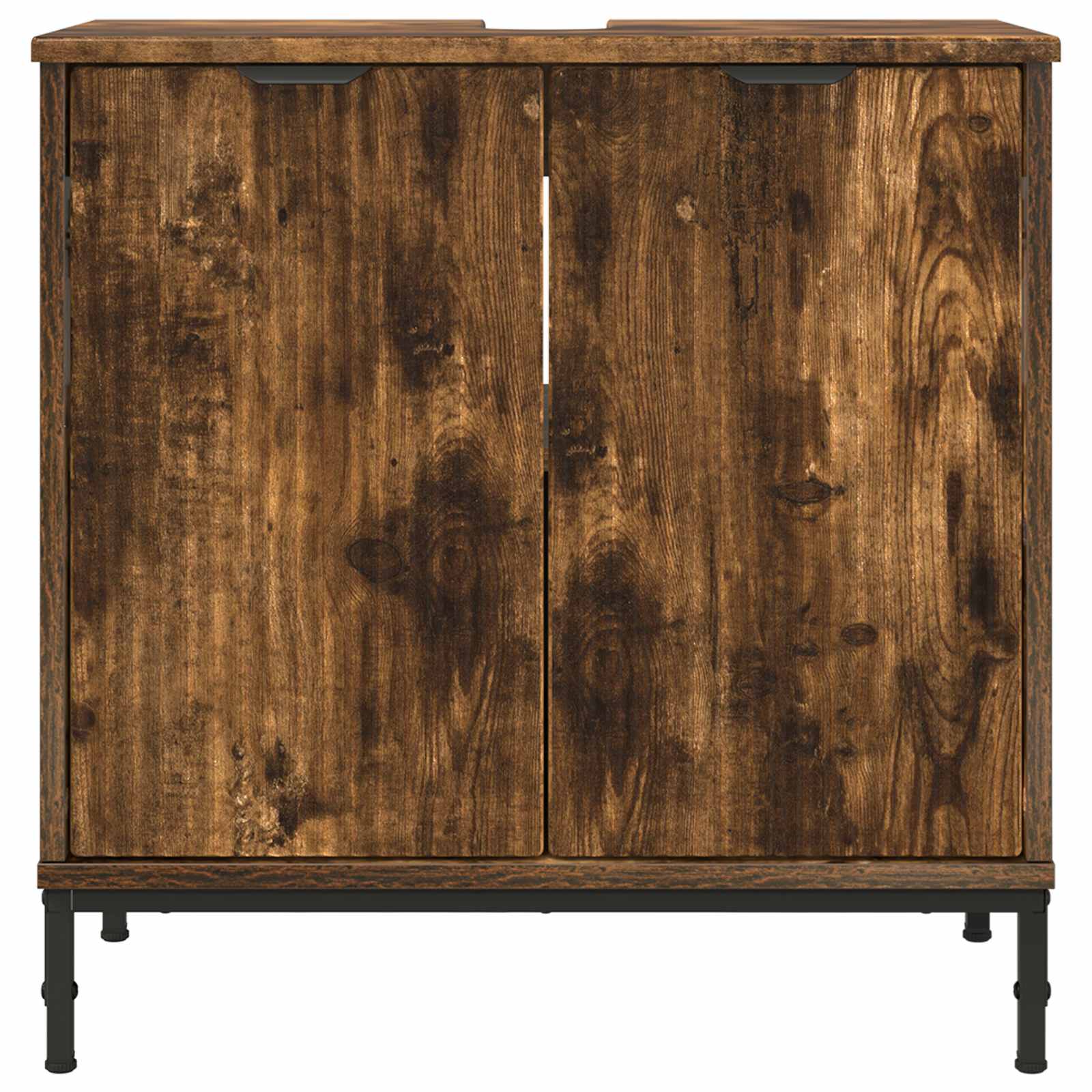 Waschbeckenschrank Geräucherte Eiche 60,5 x 33,5 x 61 cm