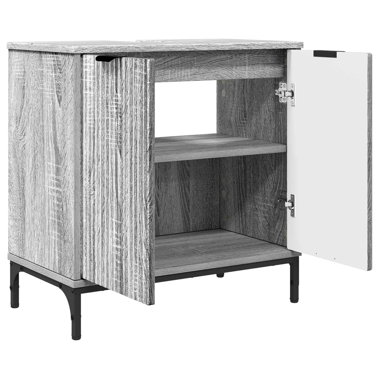 Waschbeckenschrank Graues Sonoma 60,5 x 33,5 x 61 cm