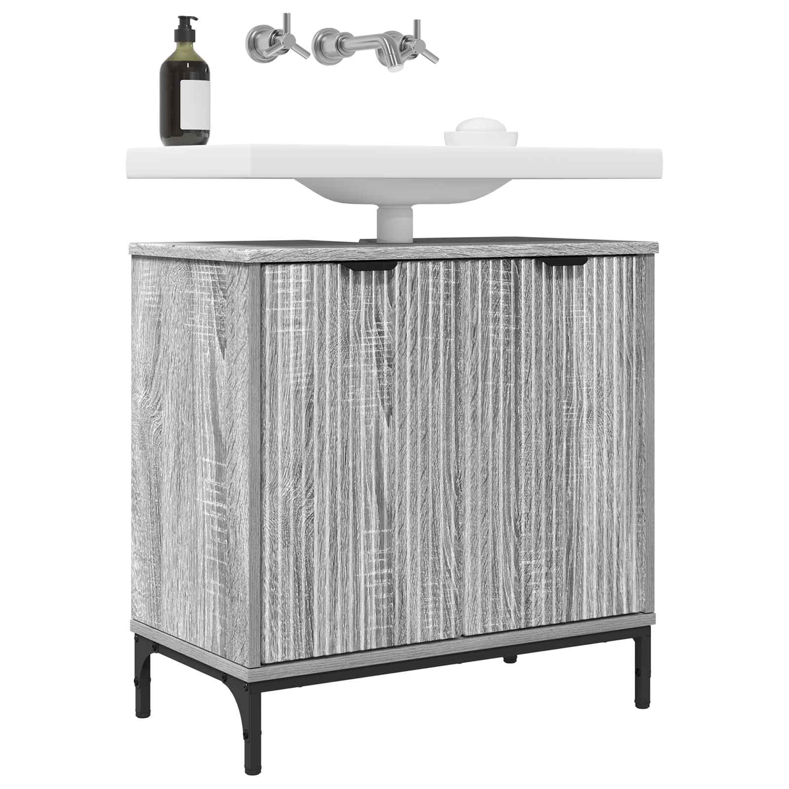 Waschbeckenschrank Graues Sonoma 60,5 x 33,5 x 61 cm