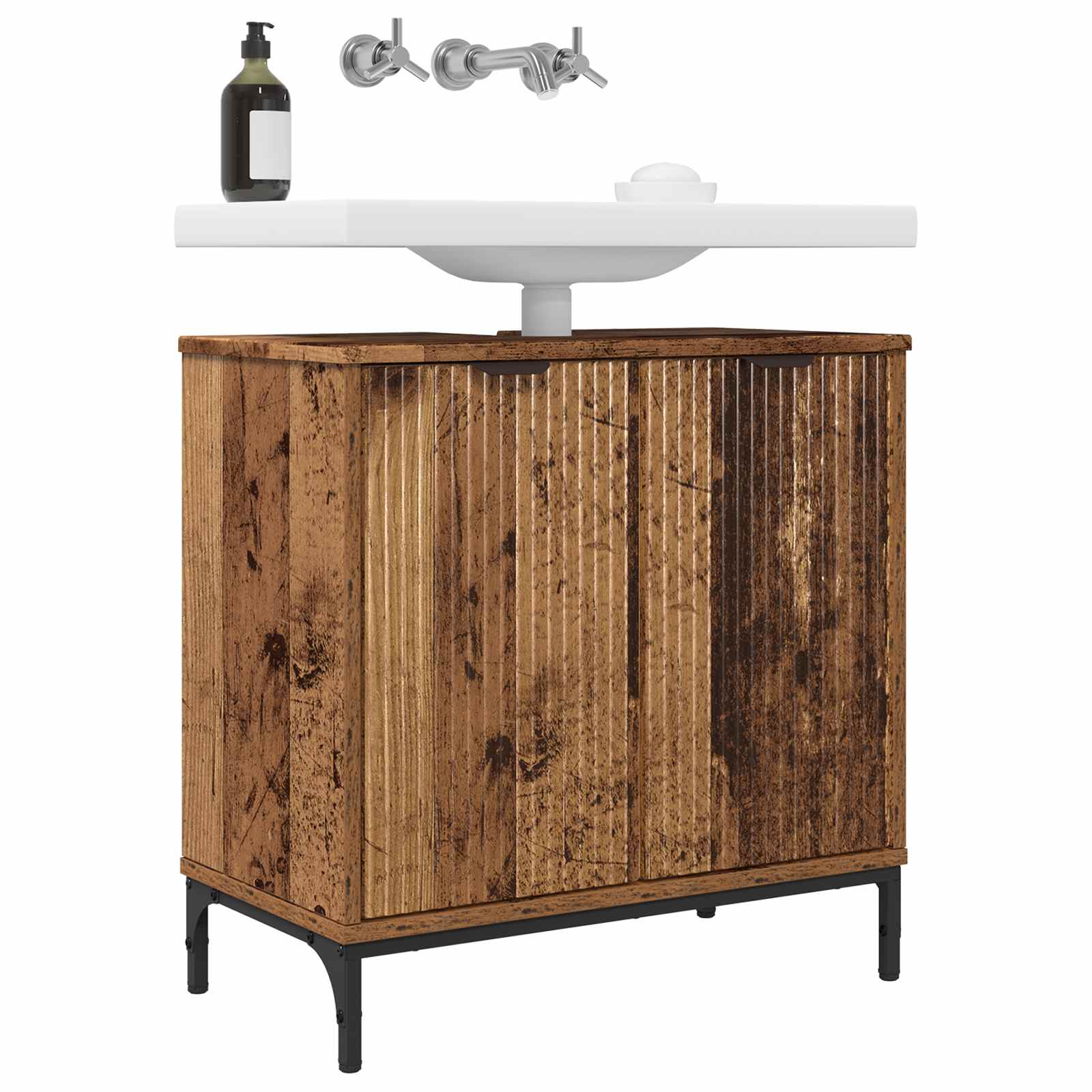 Waschbeckenschrank Altholz 60,5 x 33,5 x 61 cm Holzwerkstoff
