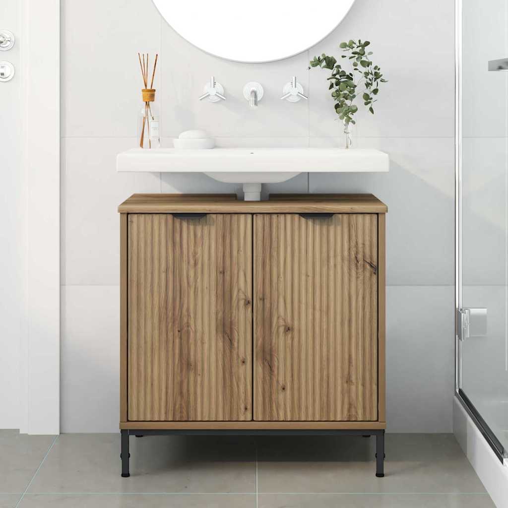 Waschbeckenschrank Artisan-Eiche 60,5 x 33,5 x 61 cm