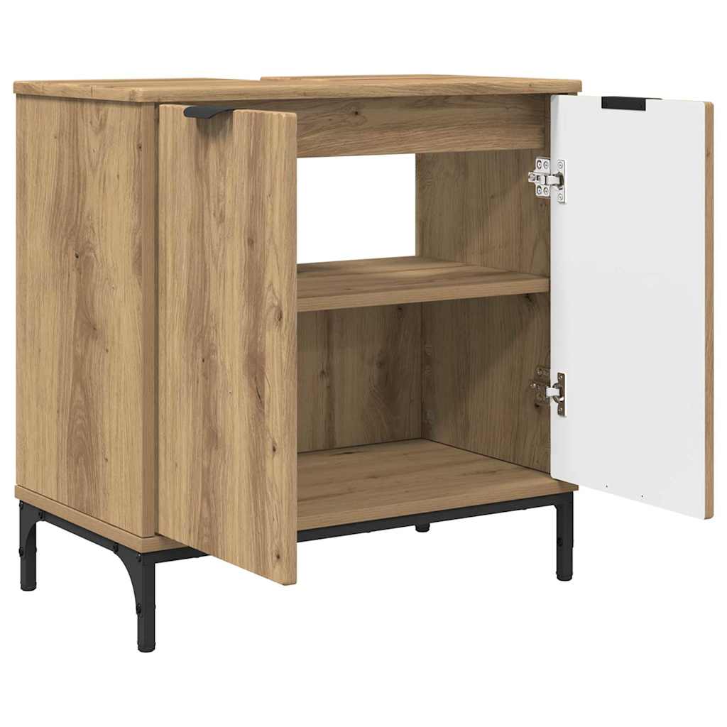 Waschbeckenschrank Artisan-Eiche 60,5 x 33,5 x 61 cm