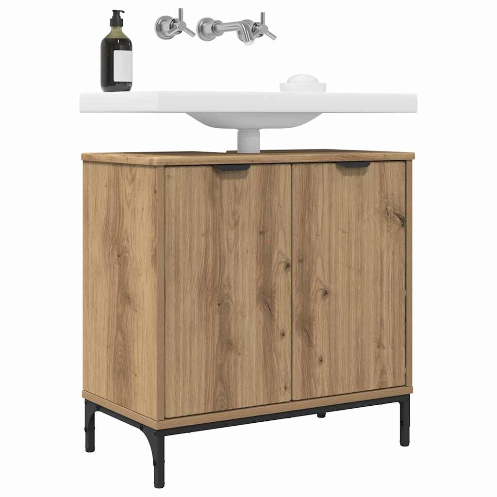 Waschbeckenschrank Artisan-Eiche 60,5 x 33,5 x 61 cm