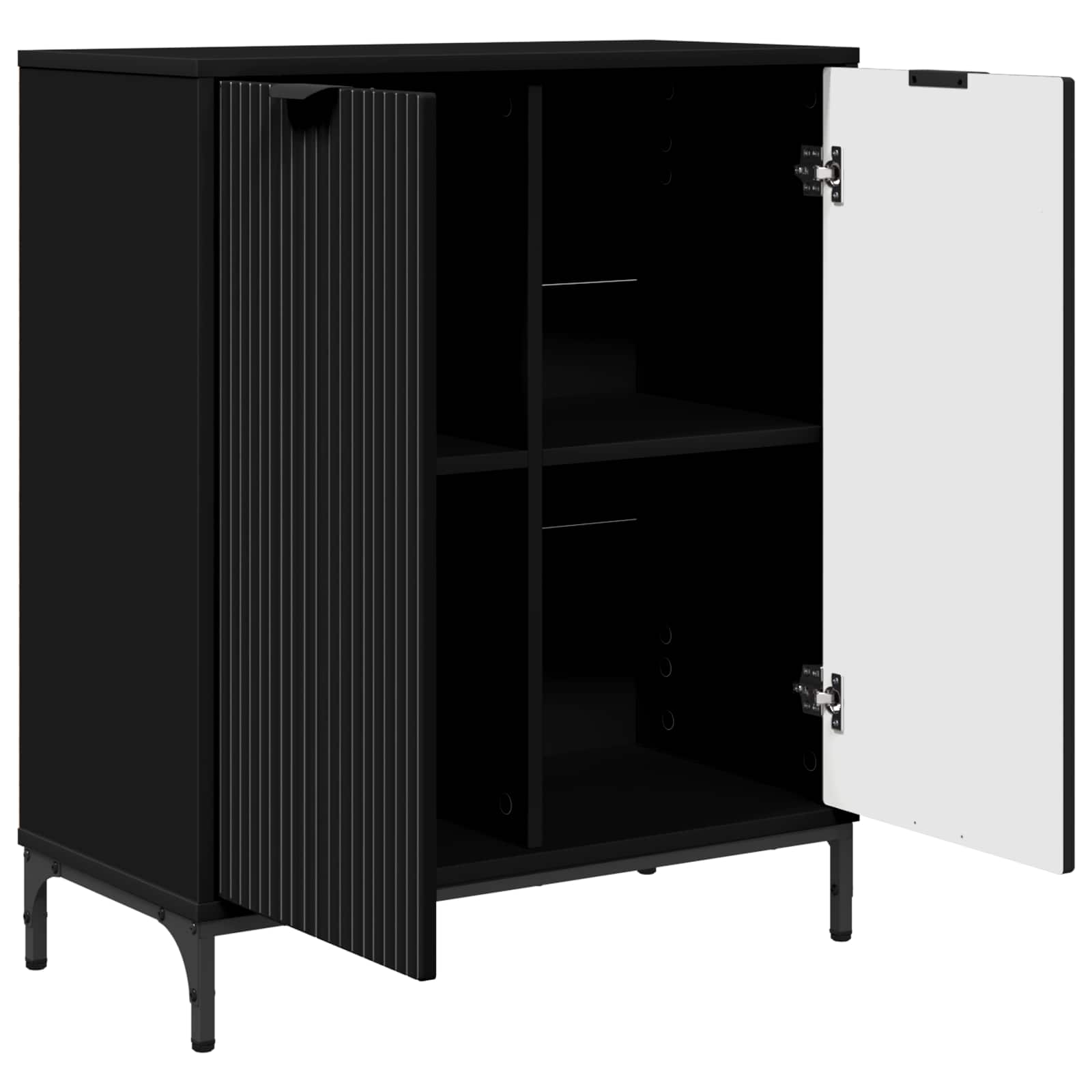 Sideboard Schwarz 69,5 x 33 x 82 cm Holzwerkstoff