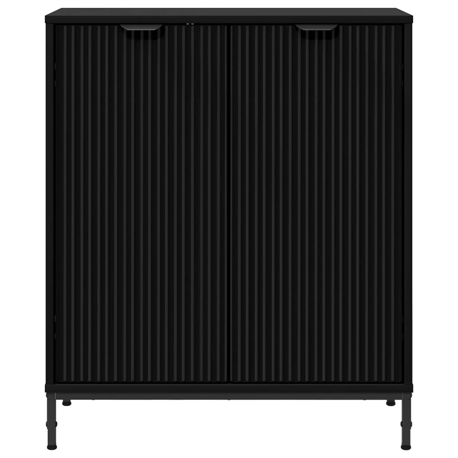 Sideboard Schwarz 69,5 x 33 x 82 cm Holzwerkstoff