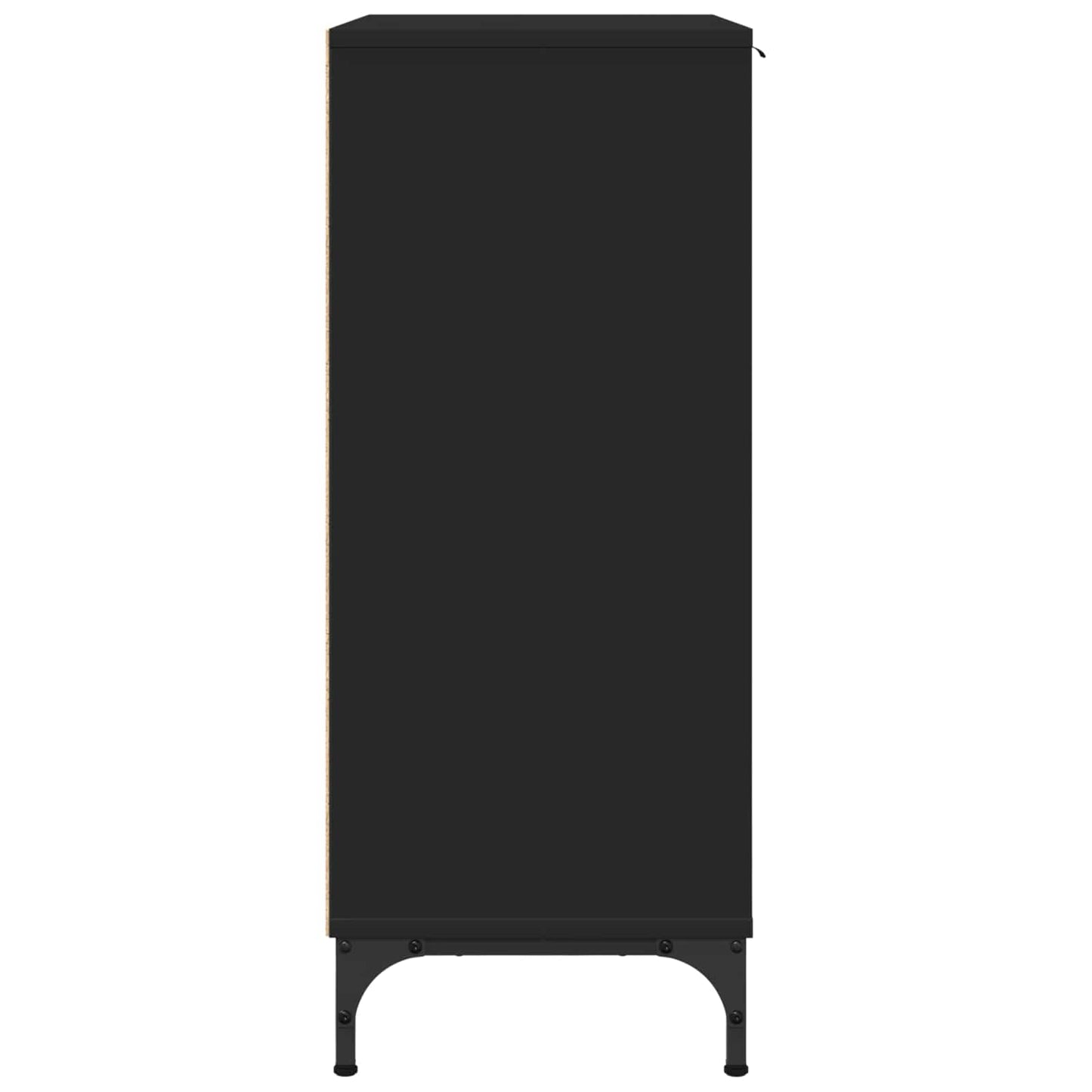Sideboard Schwarz 69,5 x 33 x 82 cm Holzwerkstoff