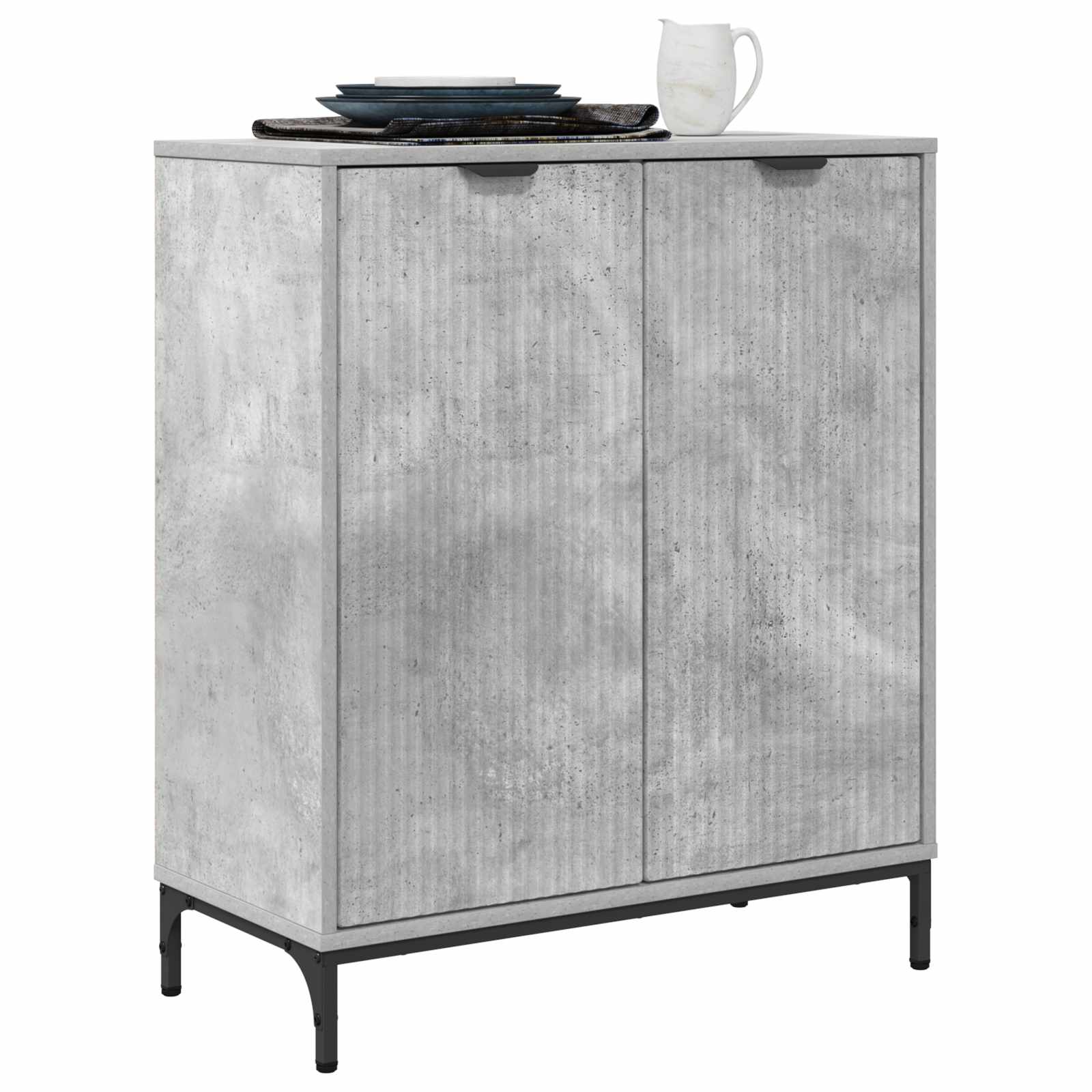 Sideboard Betongrau 69,5 x 33 x 82 cm Holzwerkstoff