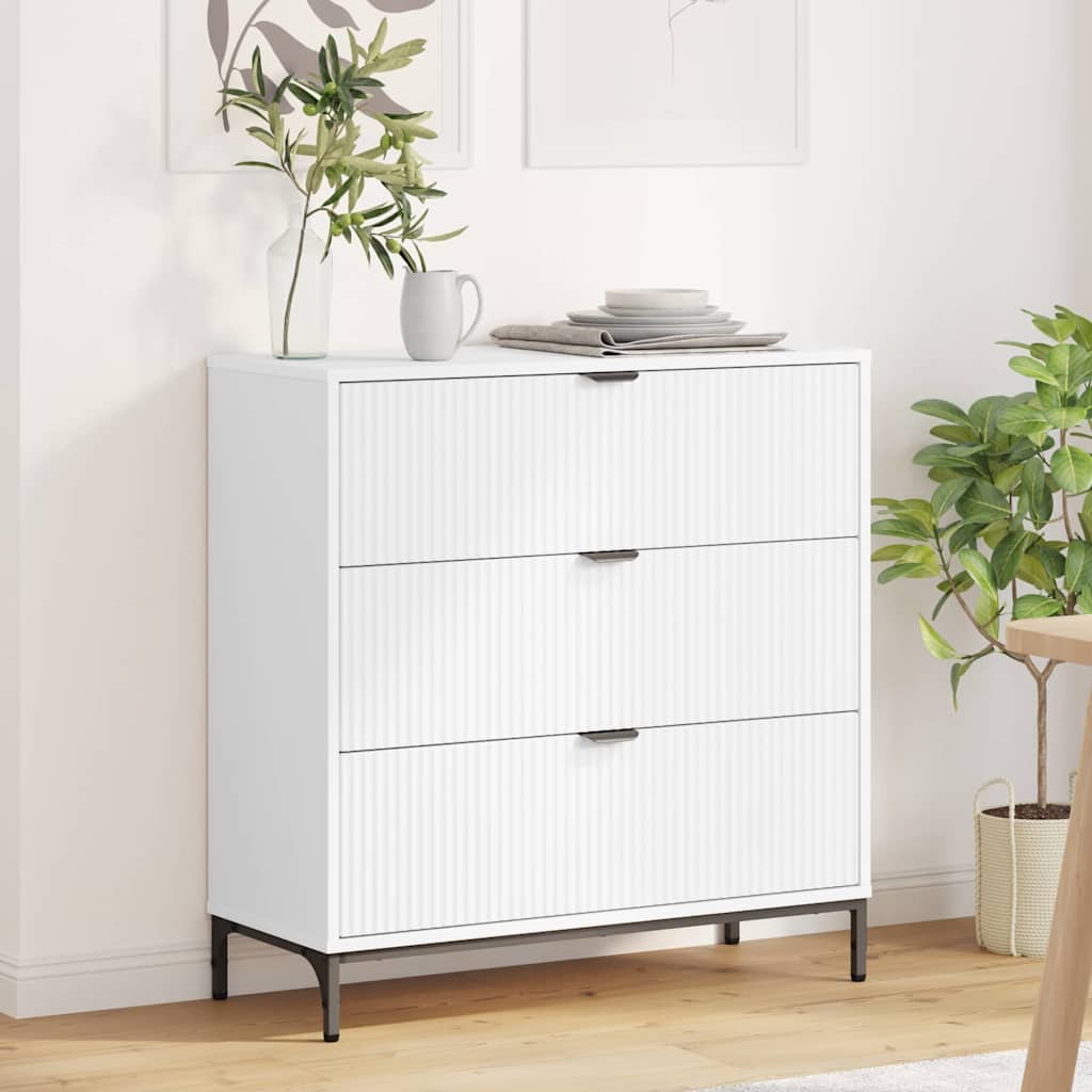 Sideboard Weiß 79,5 x 33 x 82 cm Holzwerkstoff