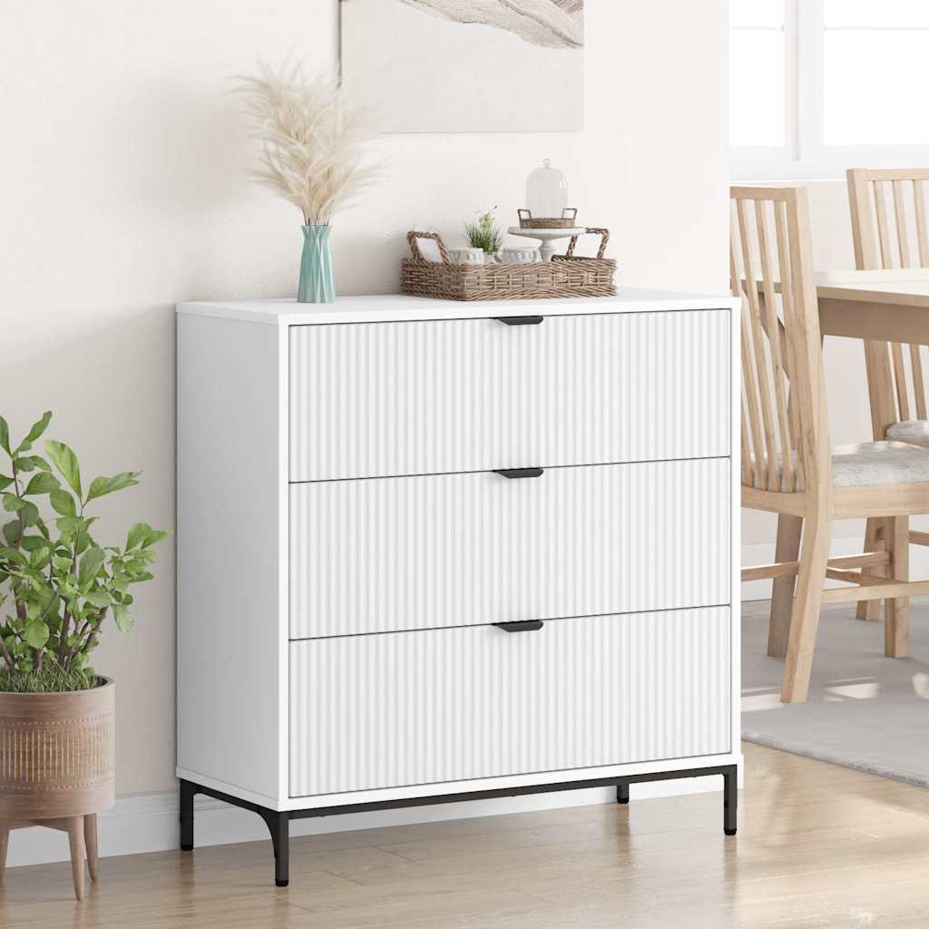 Sideboard Weiß 79,5 x 33 x 82 cm Holzwerkstoff
