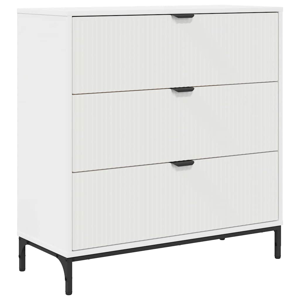 Sideboard Weiß 79,5 x 33 x 82 cm Holzwerkstoff