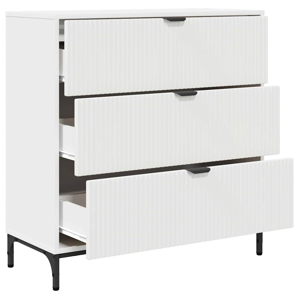 Sideboard Weiß 79,5 x 33 x 82 cm Holzwerkstoff