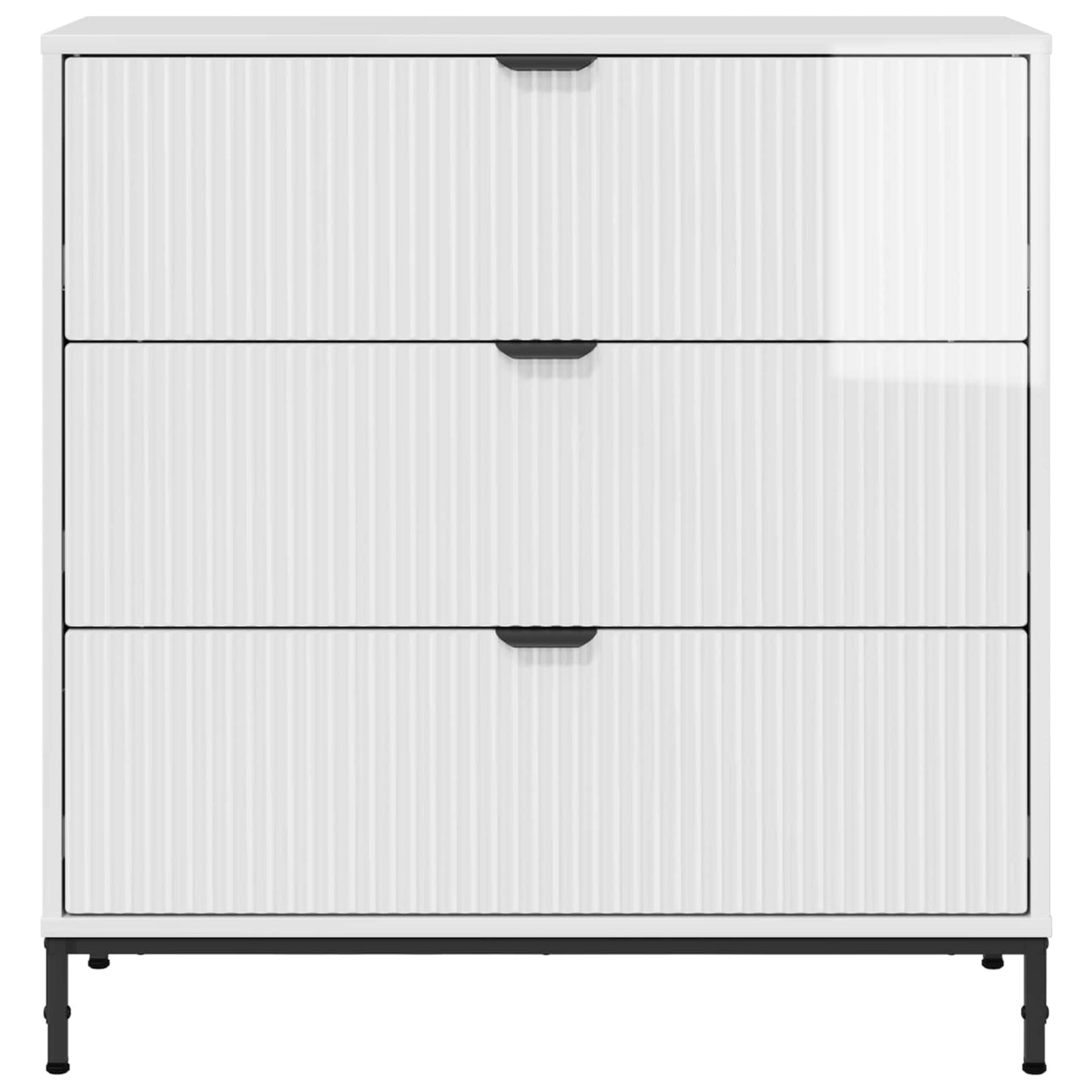 Sideboard Hochglanz Weiß 79,5 x 33 x 82 cm Holzwerkstoff