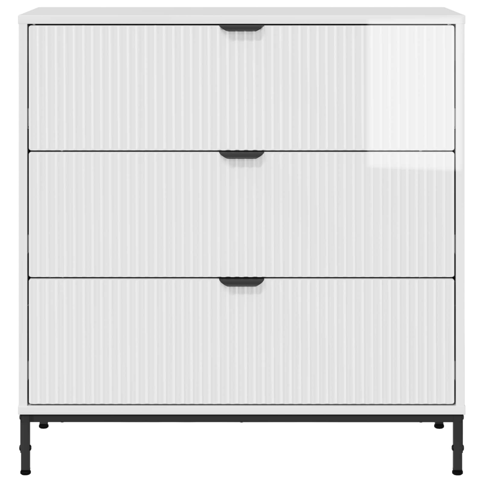 Sideboard Hochglanz Weiß 79,5 x 33 x 82 cm Holzwerkstoff