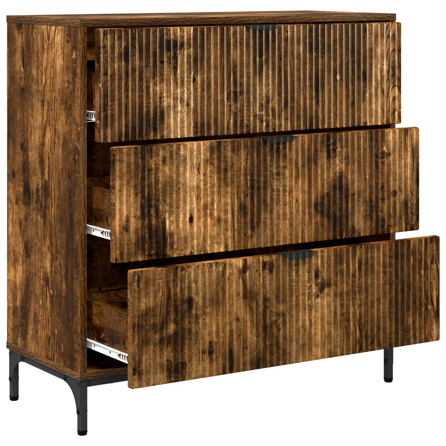 Sideboard Räuchereiche 79,5 x 33 x 82 cm Holzwerkstoff