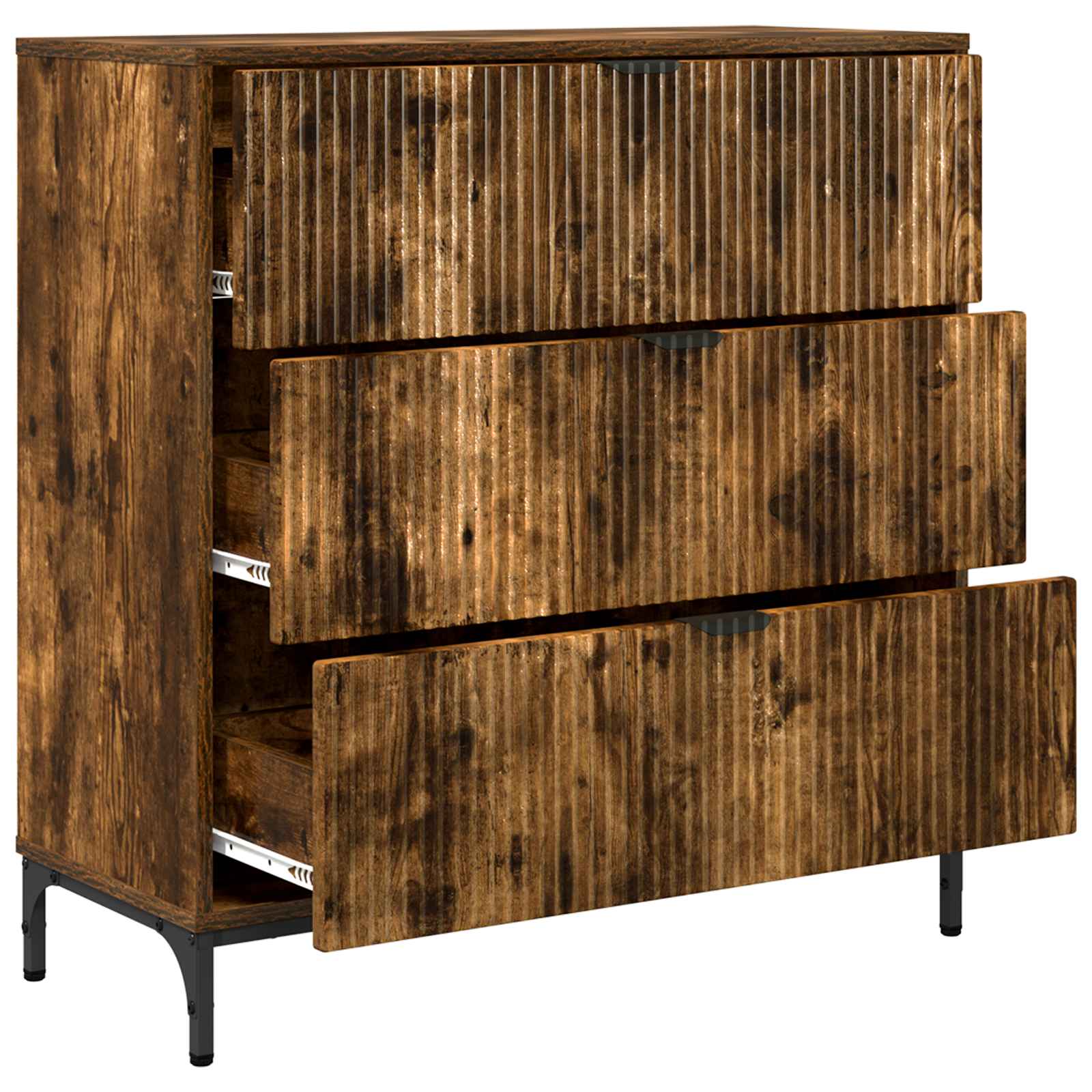 Sideboard Räuchereiche 79,5 x 33 x 82 cm Holzwerkstoff