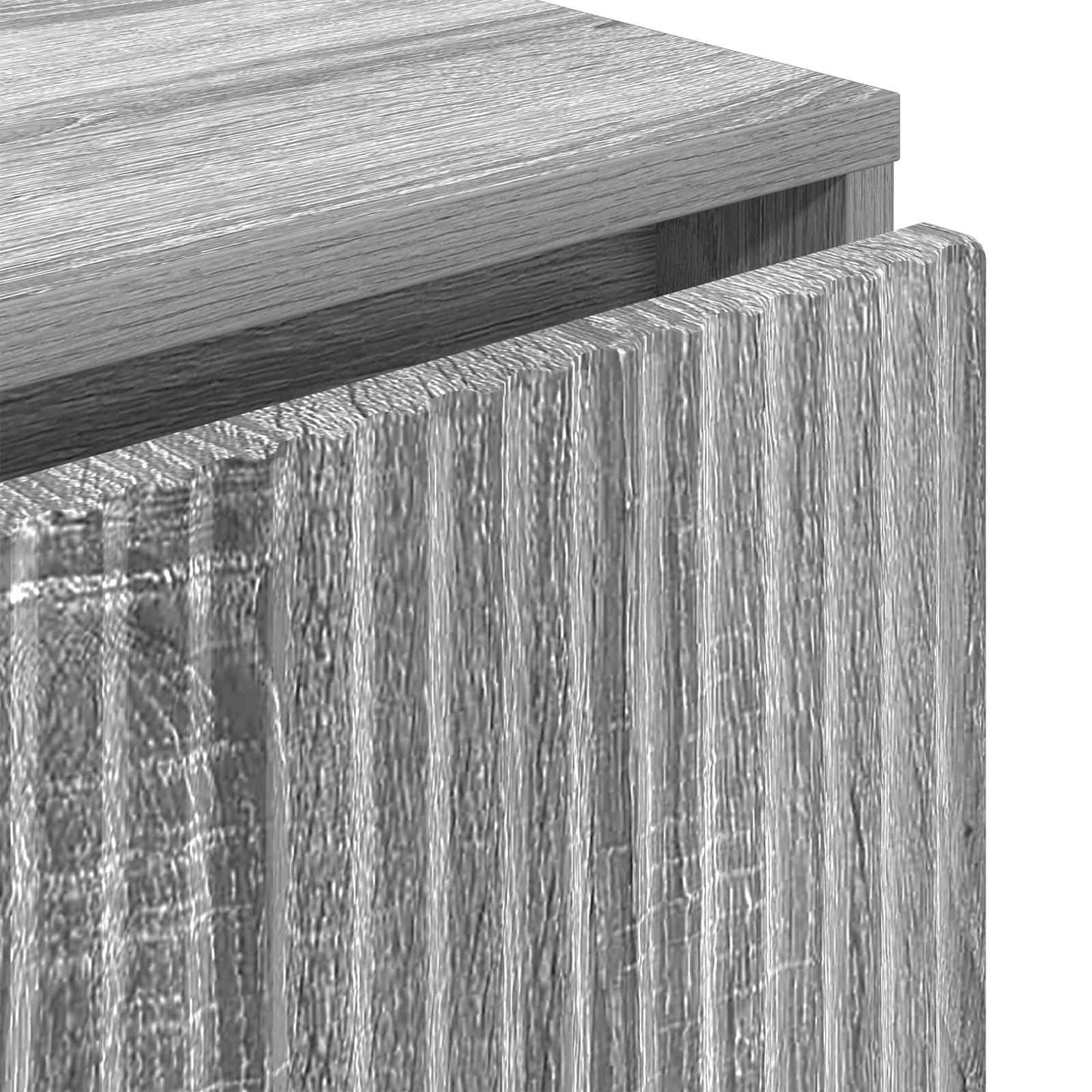 Sideboard Sonoma-Grau 79,5 x 33 x 82 cm Holzwerkstoff