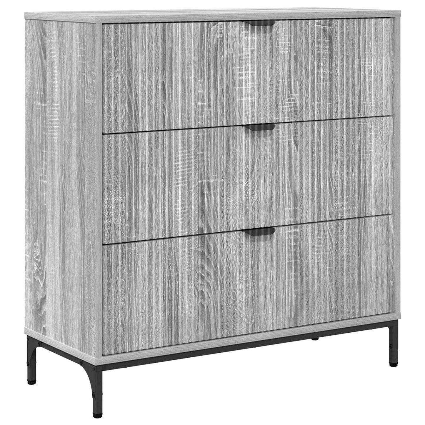 Sideboard Sonoma-Grau 79,5 x 33 x 82 cm Holzwerkstoff
