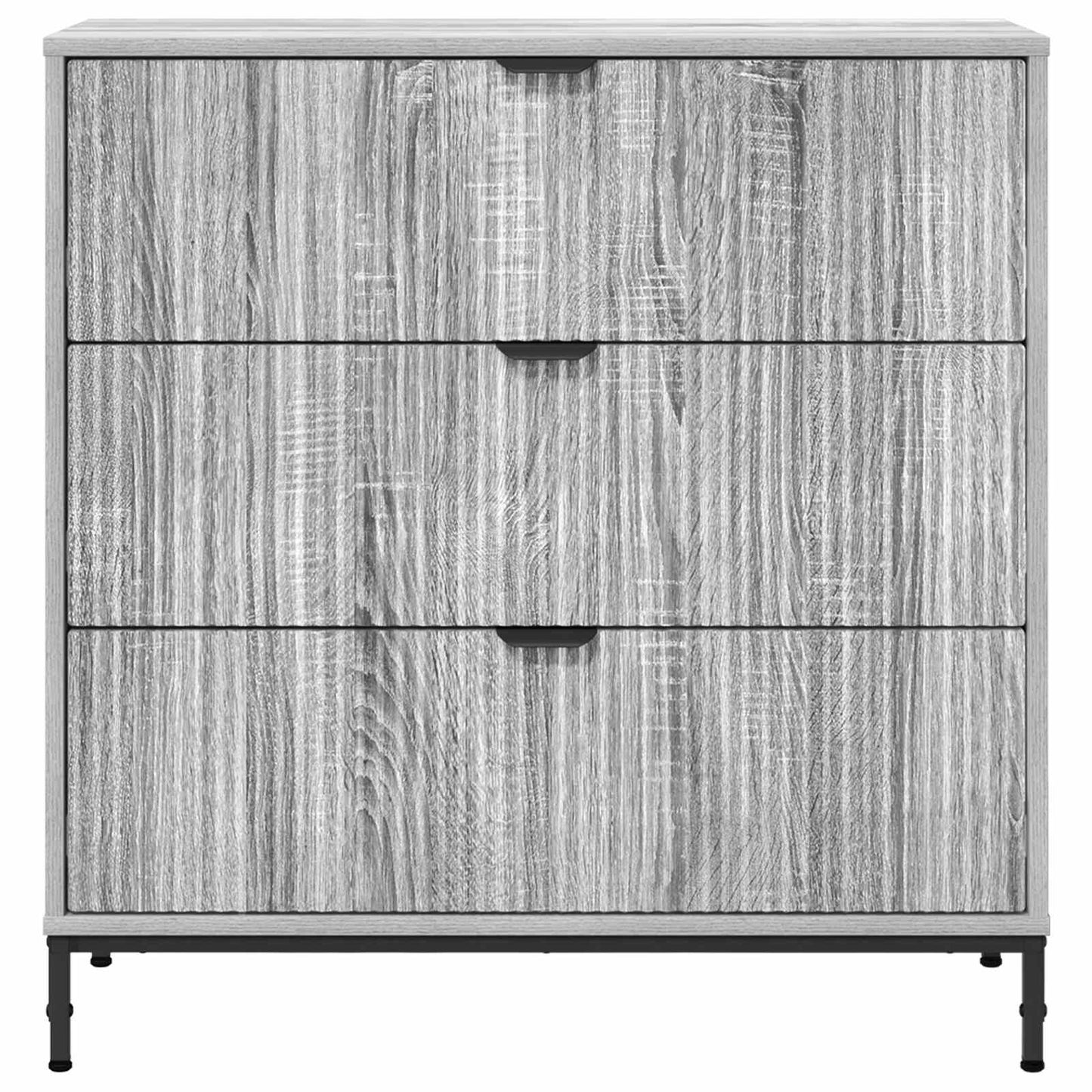 Sideboard Sonoma-Grau 79,5 x 33 x 82 cm Holzwerkstoff