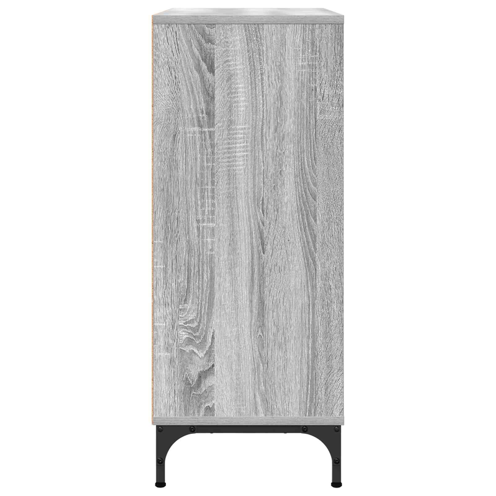 Sideboard Sonoma-Grau 79,5 x 33 x 82 cm Holzwerkstoff