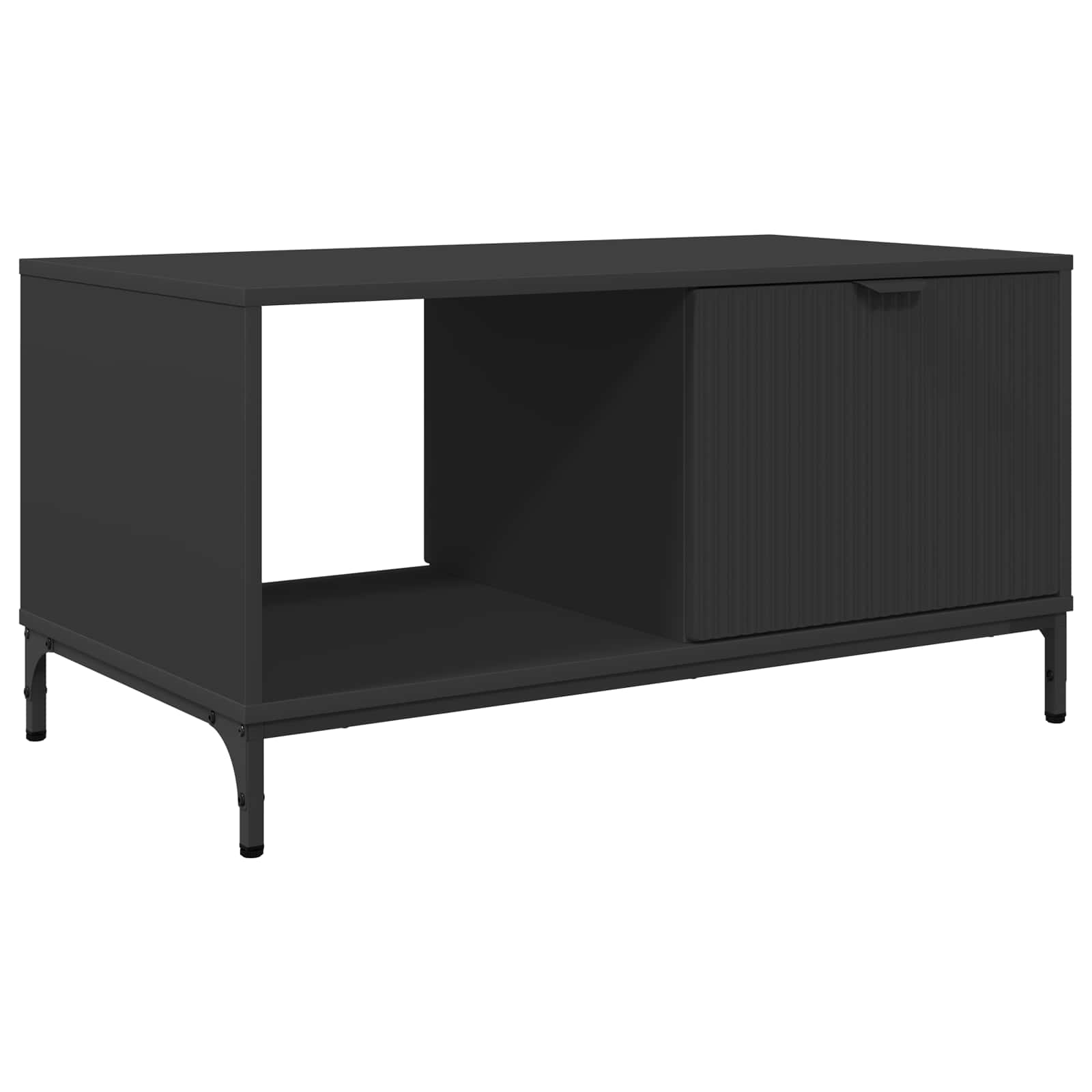 Couchtisch Schwarz Eichen-Optik 90 x 49 x 46 cm Holzwerkstoff