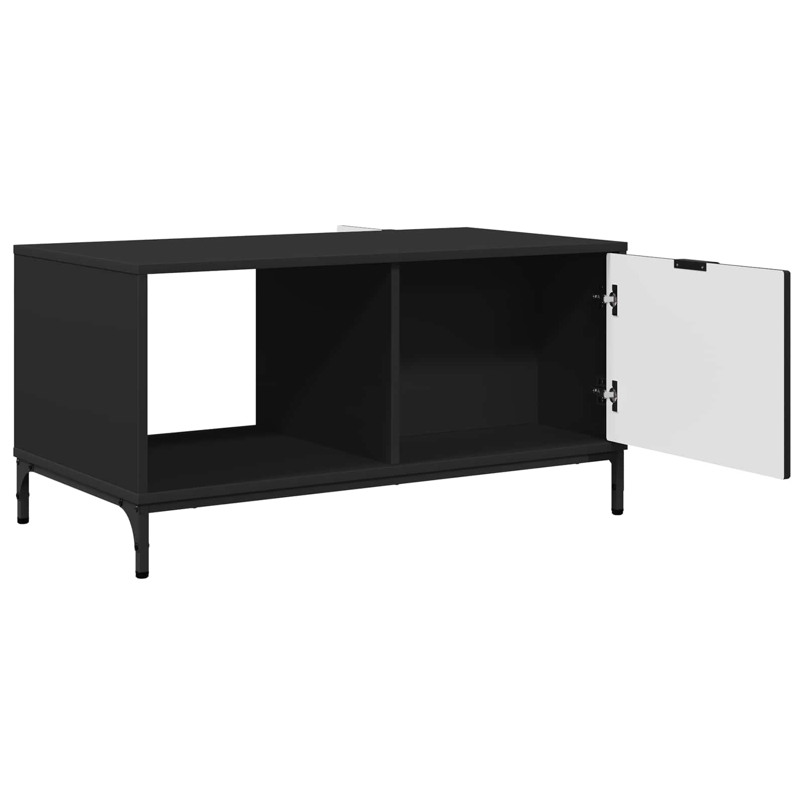 Couchtisch Schwarz Eichen-Optik 90 x 49 x 46 cm Holzwerkstoff