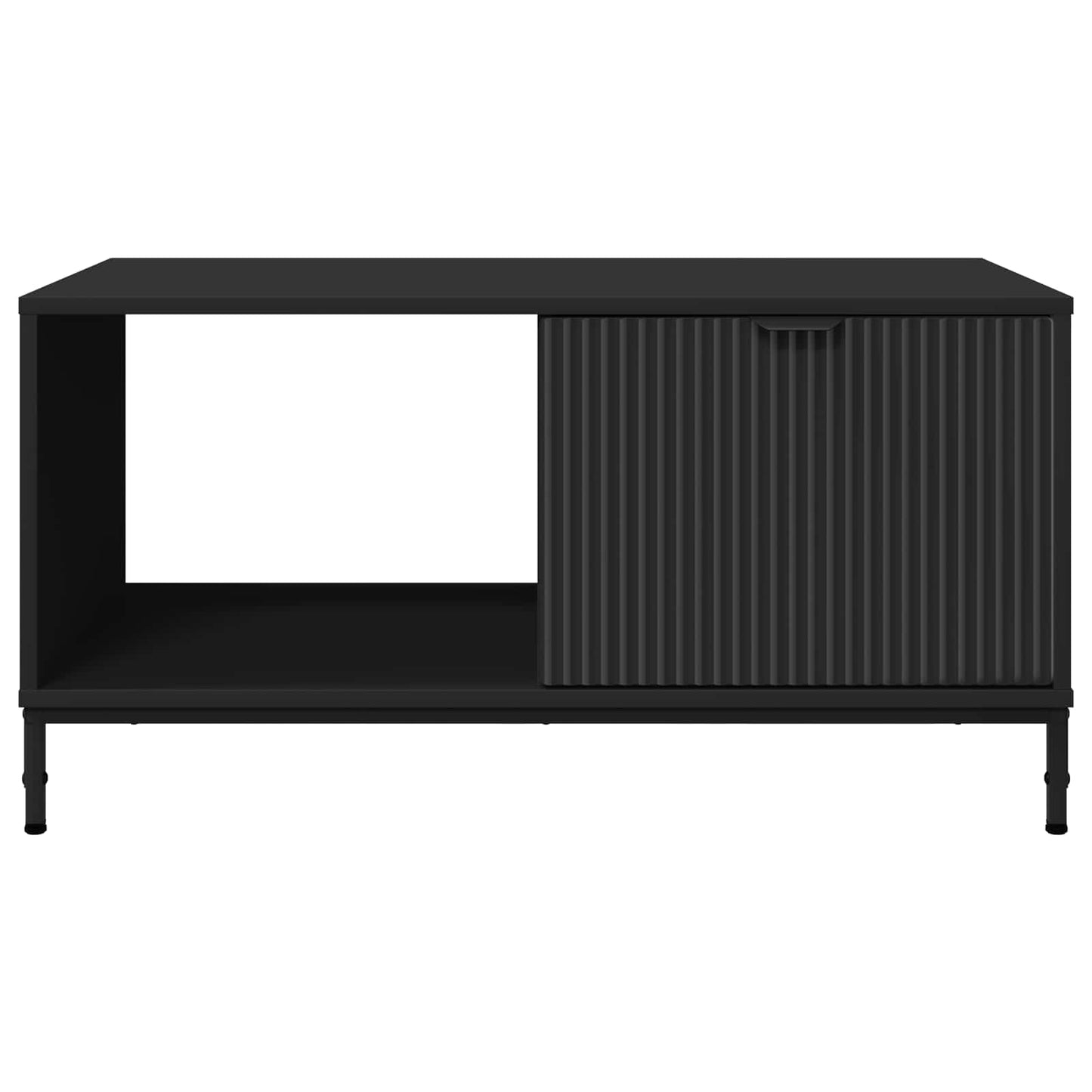 Couchtisch Schwarz Eichen-Optik 90 x 49 x 46 cm Holzwerkstoff