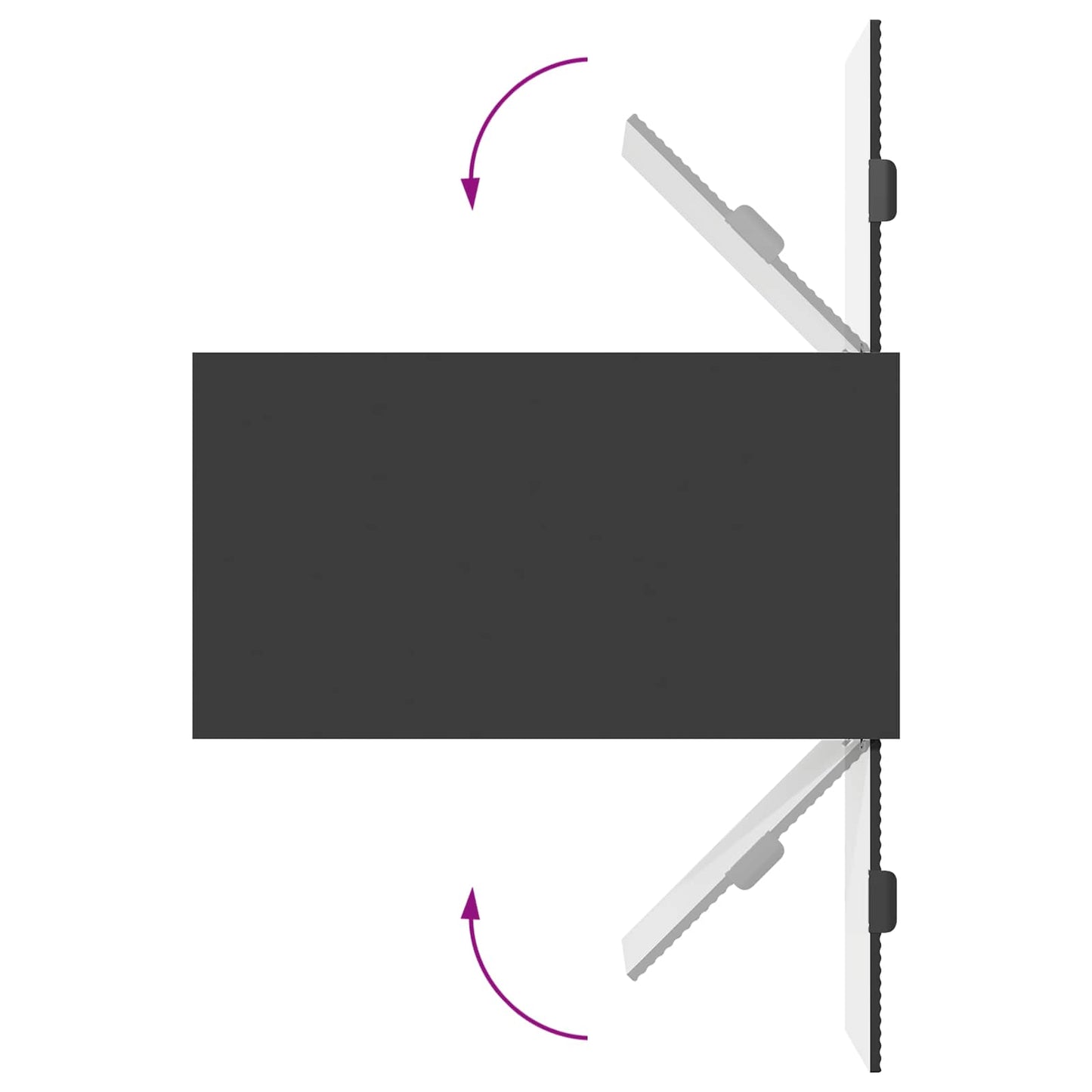 Couchtisch Schwarz Eichen-Optik 90 x 49 x 46 cm Holzwerkstoff
