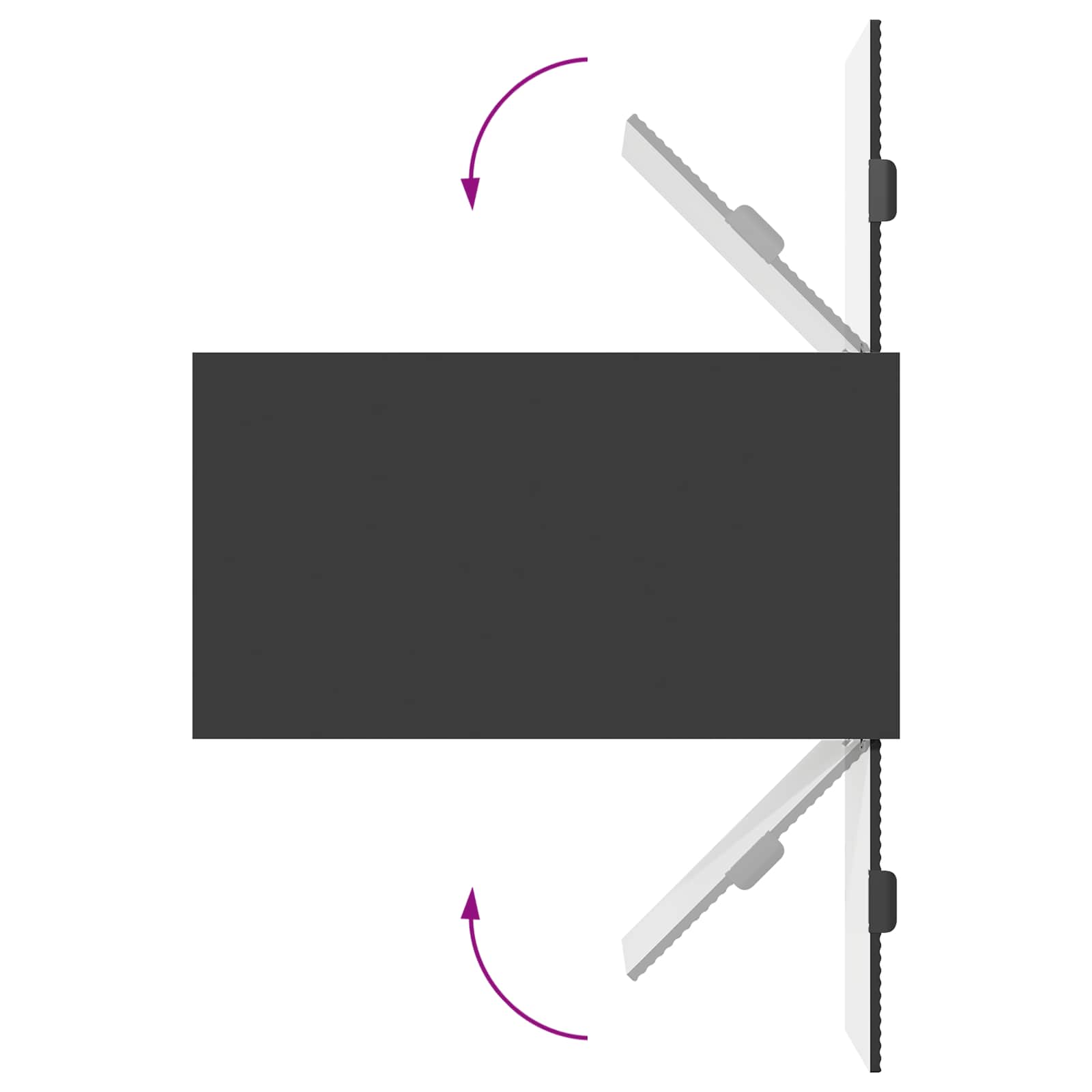Couchtisch Schwarz Eichen-Optik 90 x 49 x 46 cm Holzwerkstoff