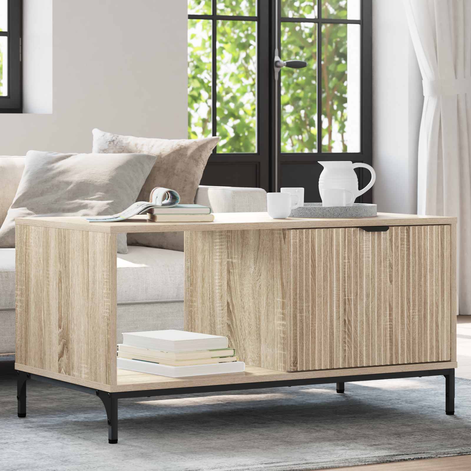 Couchtisch Sonoma-Eiche 90 x 49 x 46 cm Holzwerkstoff
