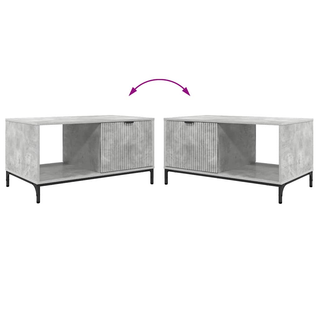 Couchtisch Betongrau 90 x 49 x 46 cm Holzwerkstoff
