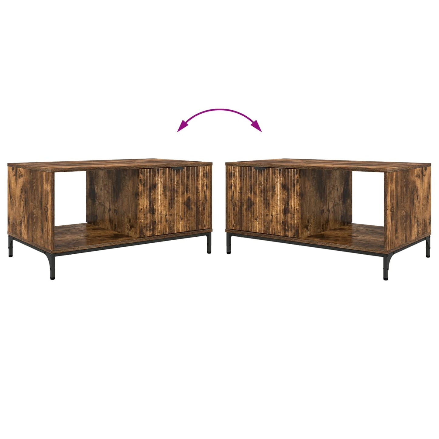 Couchtisch Räuchereiche 90 x 49 x 46 cm Holzwerkstoff