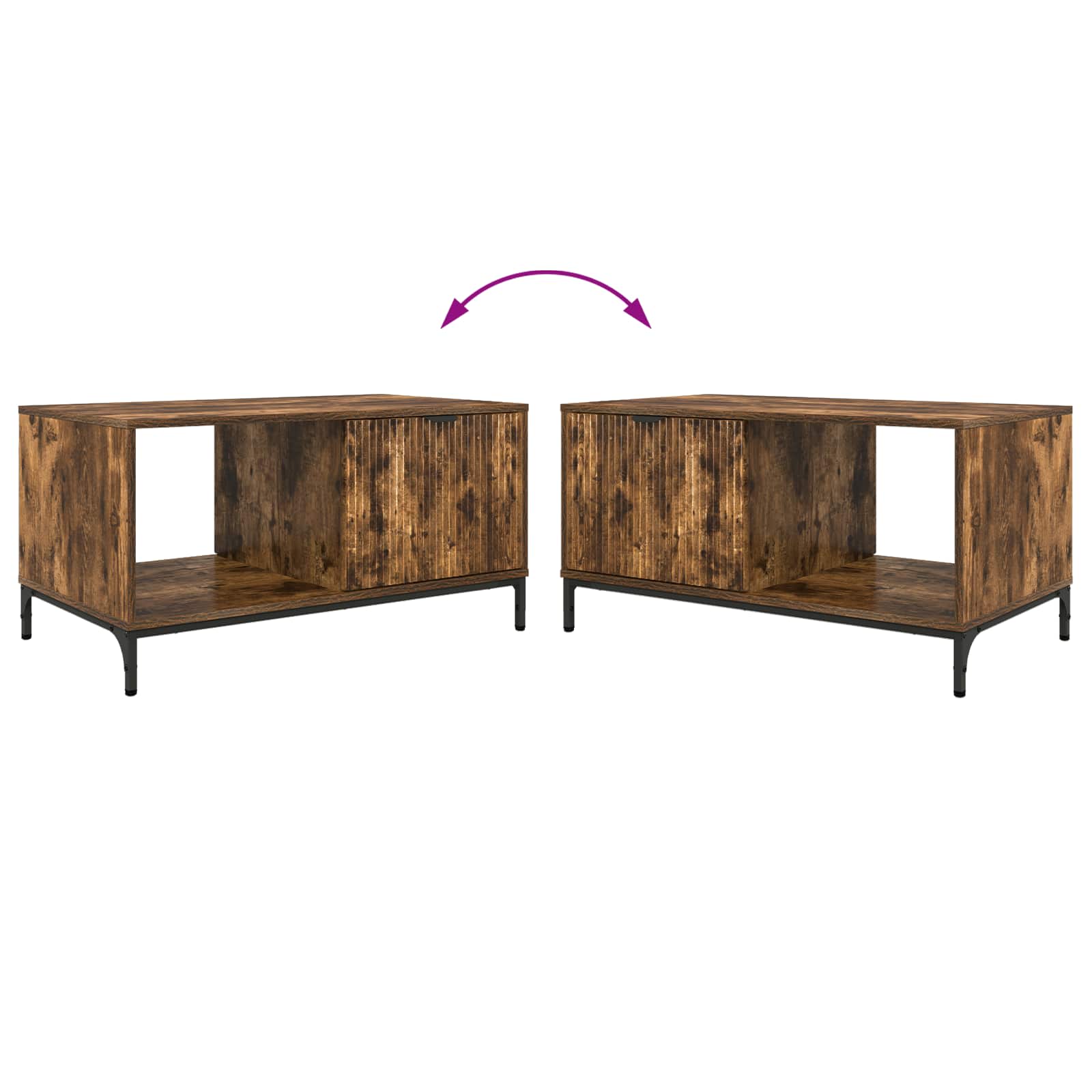 Couchtisch Räuchereiche 90 x 49 x 46 cm Holzwerkstoff