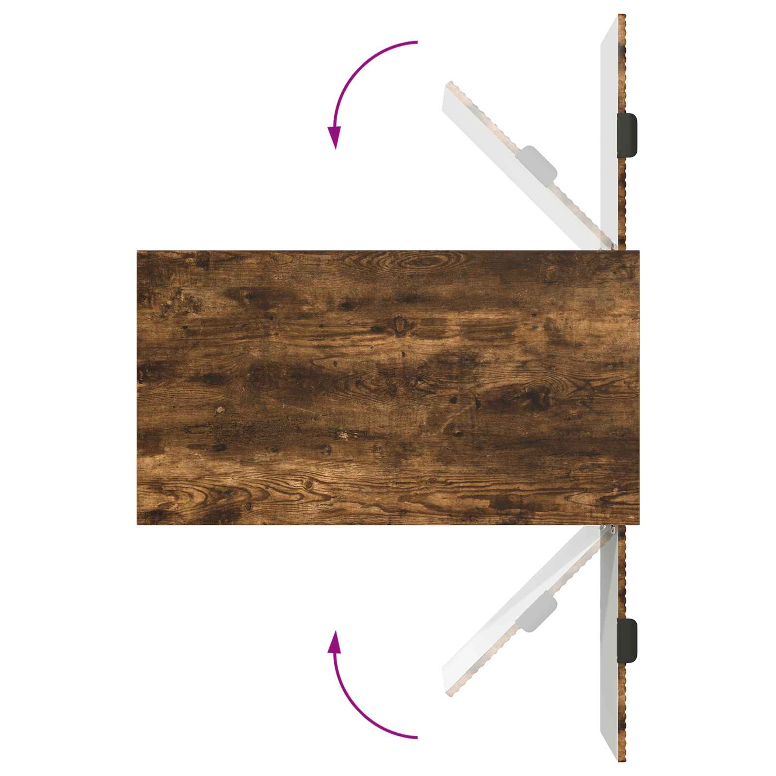 Couchtisch Räuchereiche 90 x 49 x 46 cm Holzwerkstoff