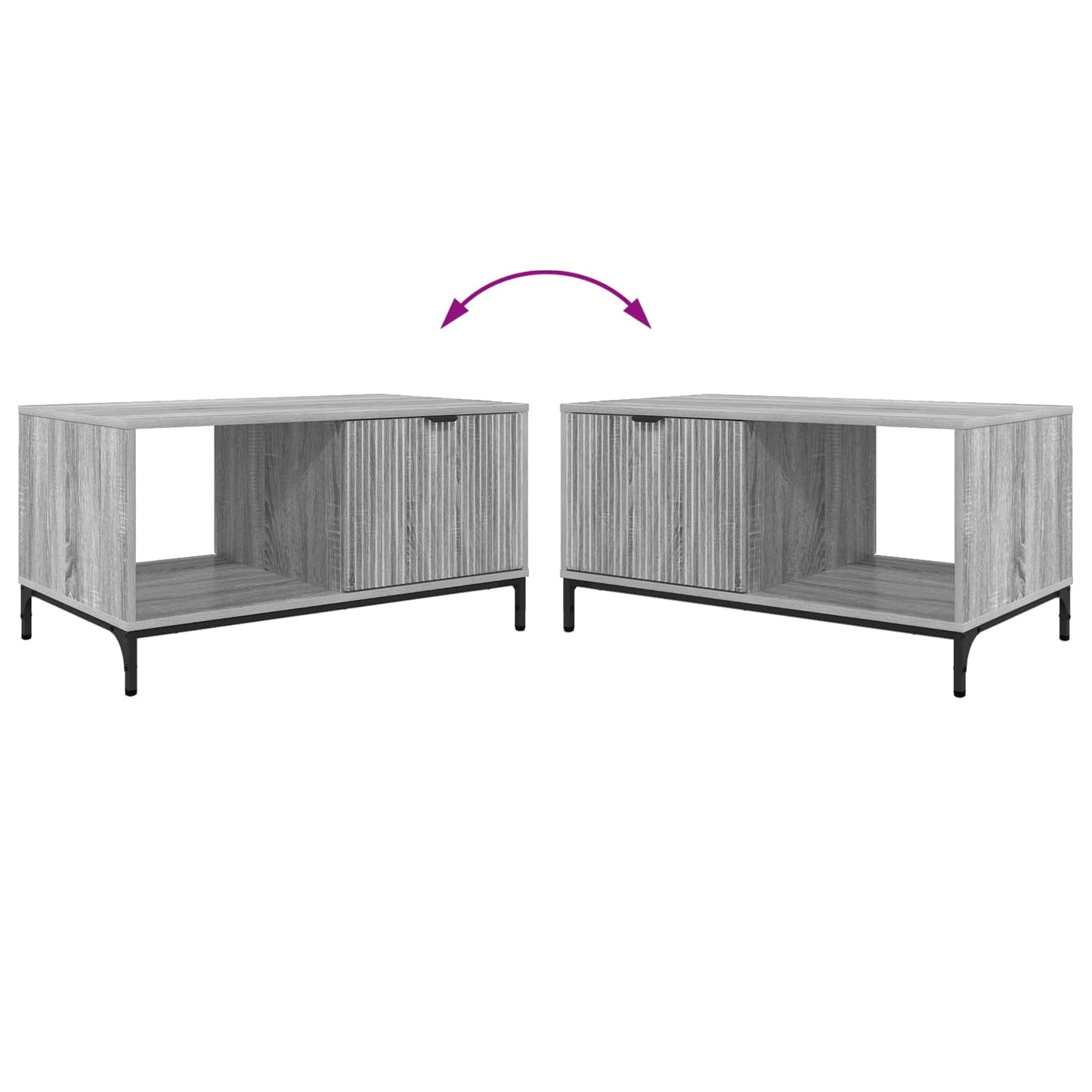 Couchtisch Sonoma-Grau 90 x 49 x 46 cm Holzwerkstoff