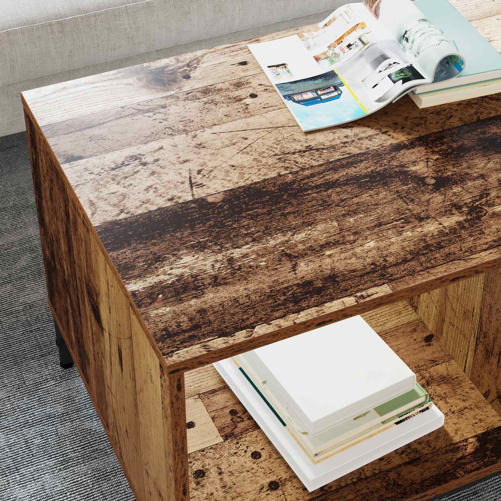 Couchtisch Altholz 90 x 49 x 46 cm Holzwerkstoff