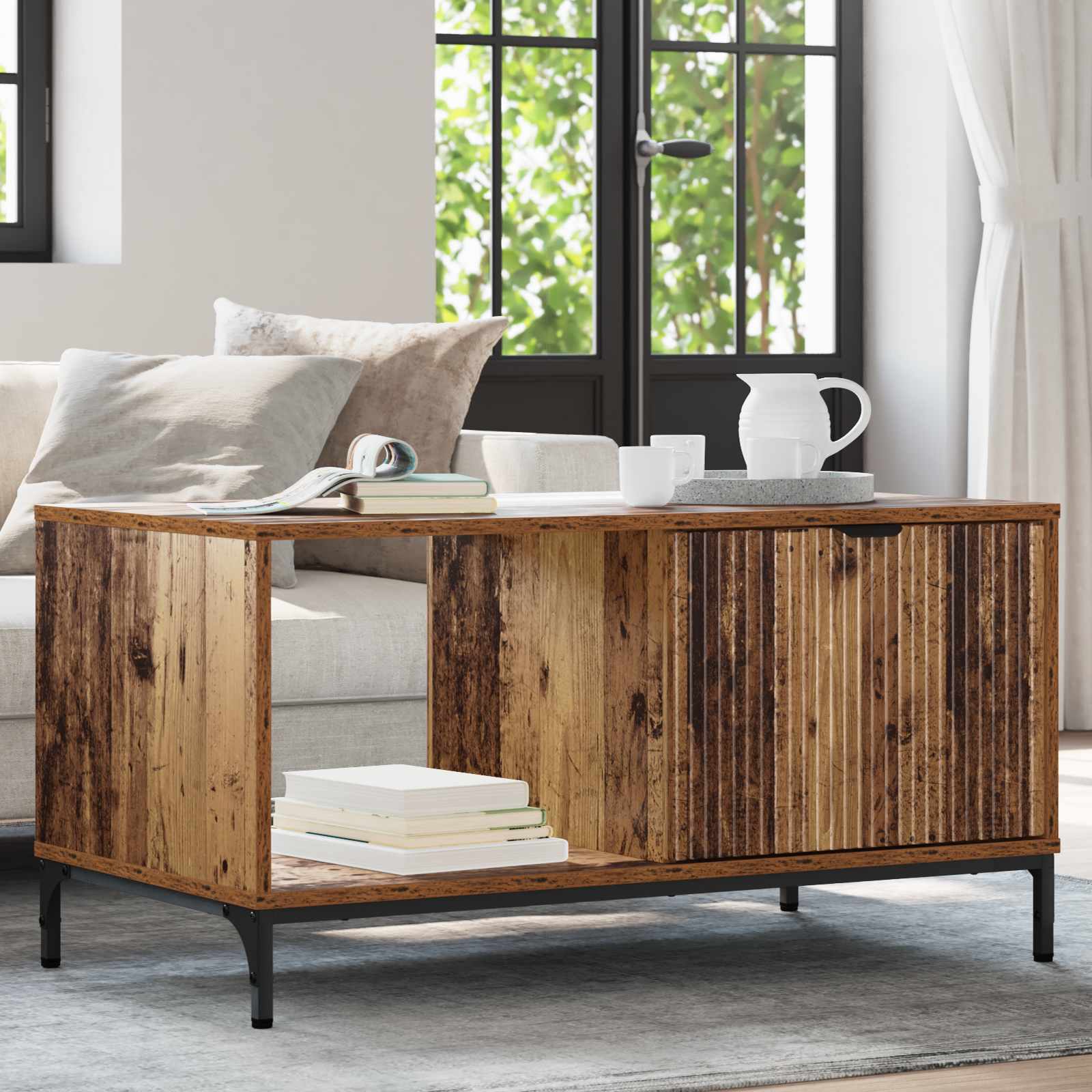 Couchtisch Altholz 90 x 49 x 46 cm Holzwerkstoff