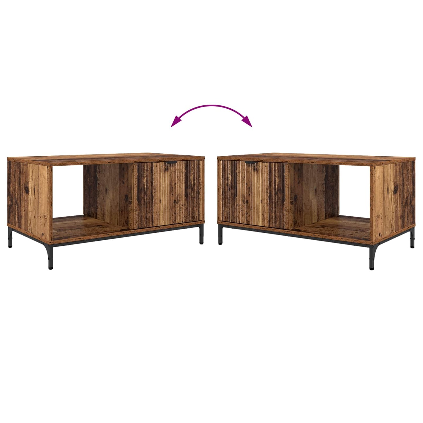 Couchtisch Altholz 90 x 49 x 46 cm Holzwerkstoff