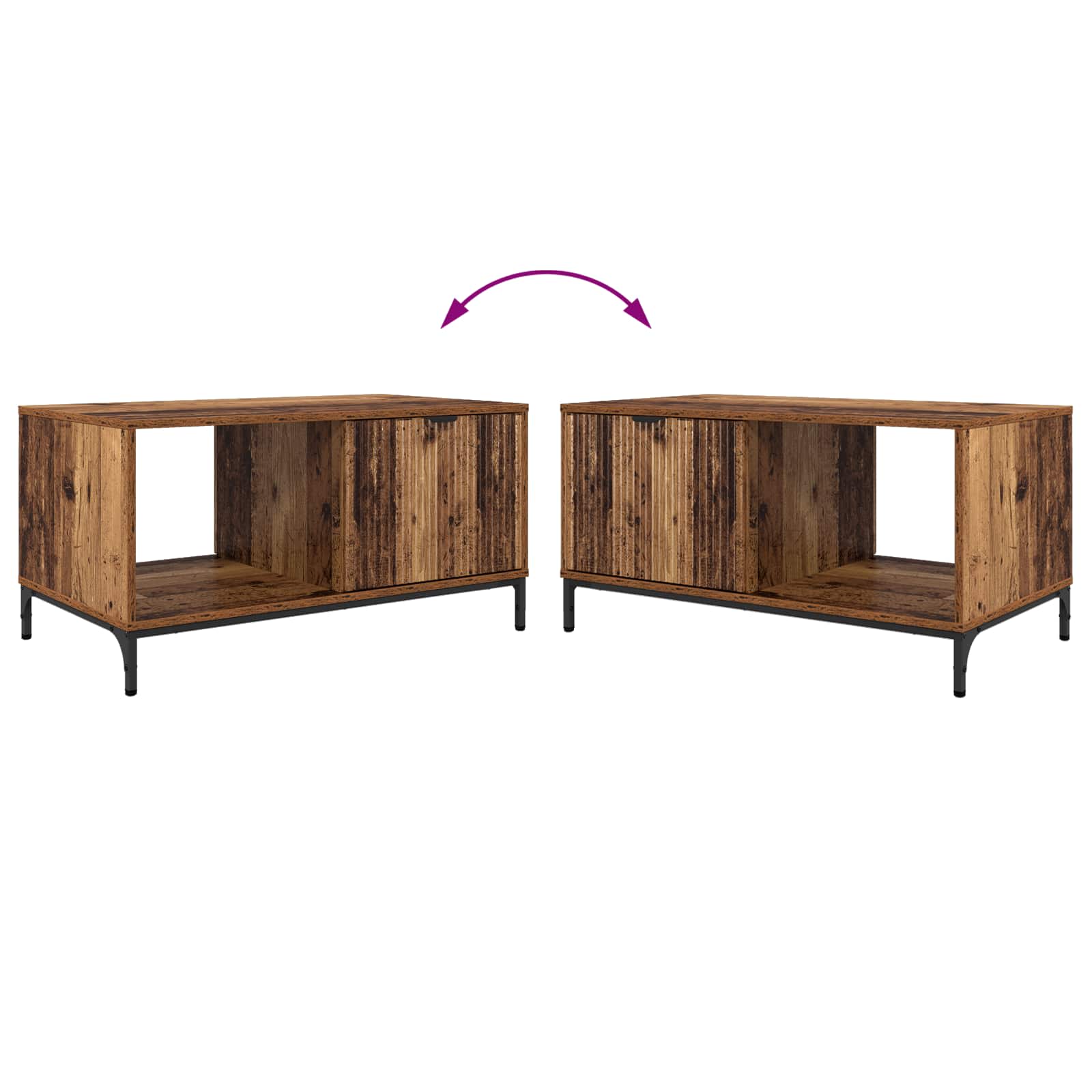 Couchtisch Altholz 90 x 49 x 46 cm Holzwerkstoff