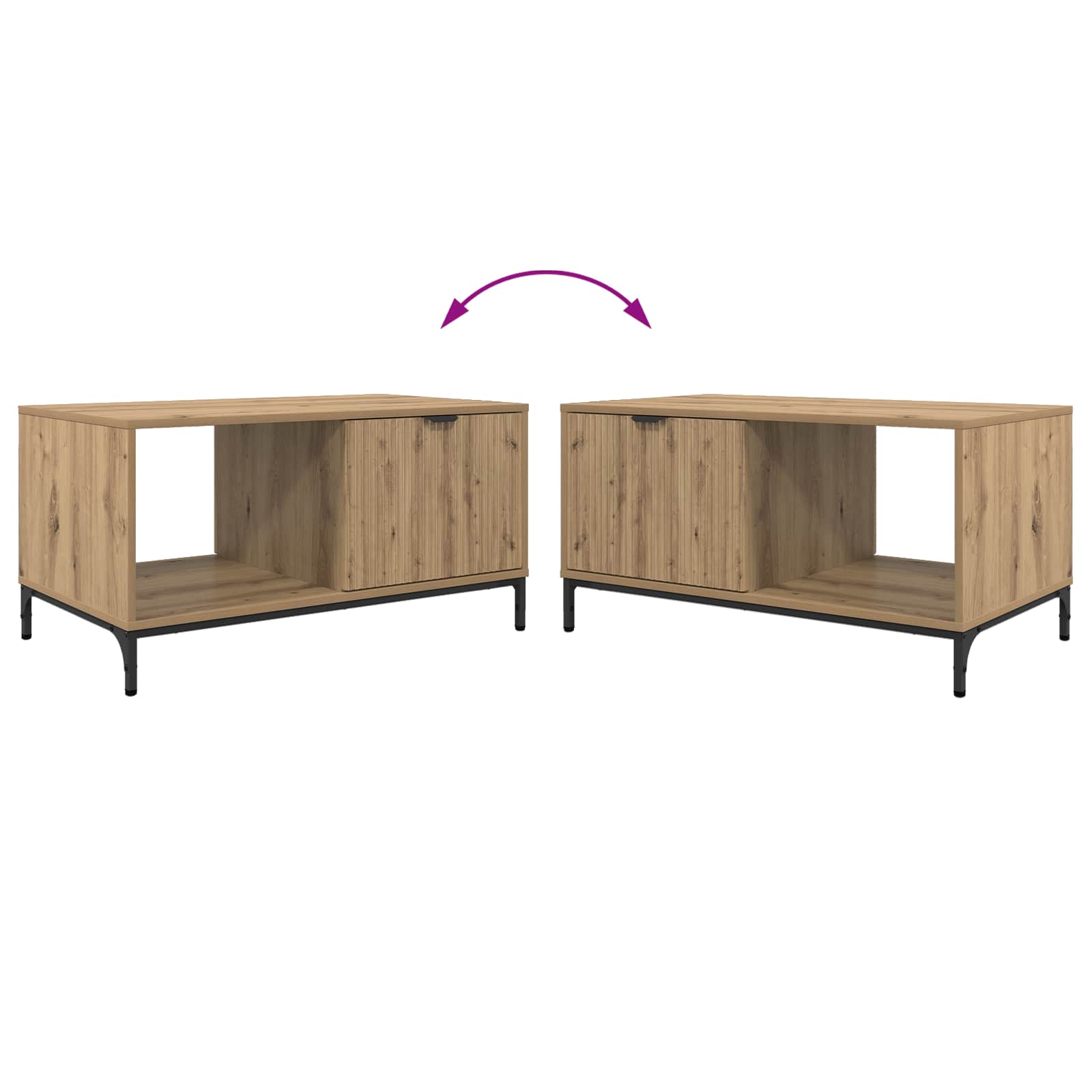 Couchtisch Artisan-Eiche 90 x 49 x 46 cm Holzwerkstoff