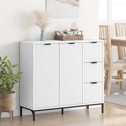 Sideboard Weiß 89,5 x 33 x 82 cm Holzwerkstoff