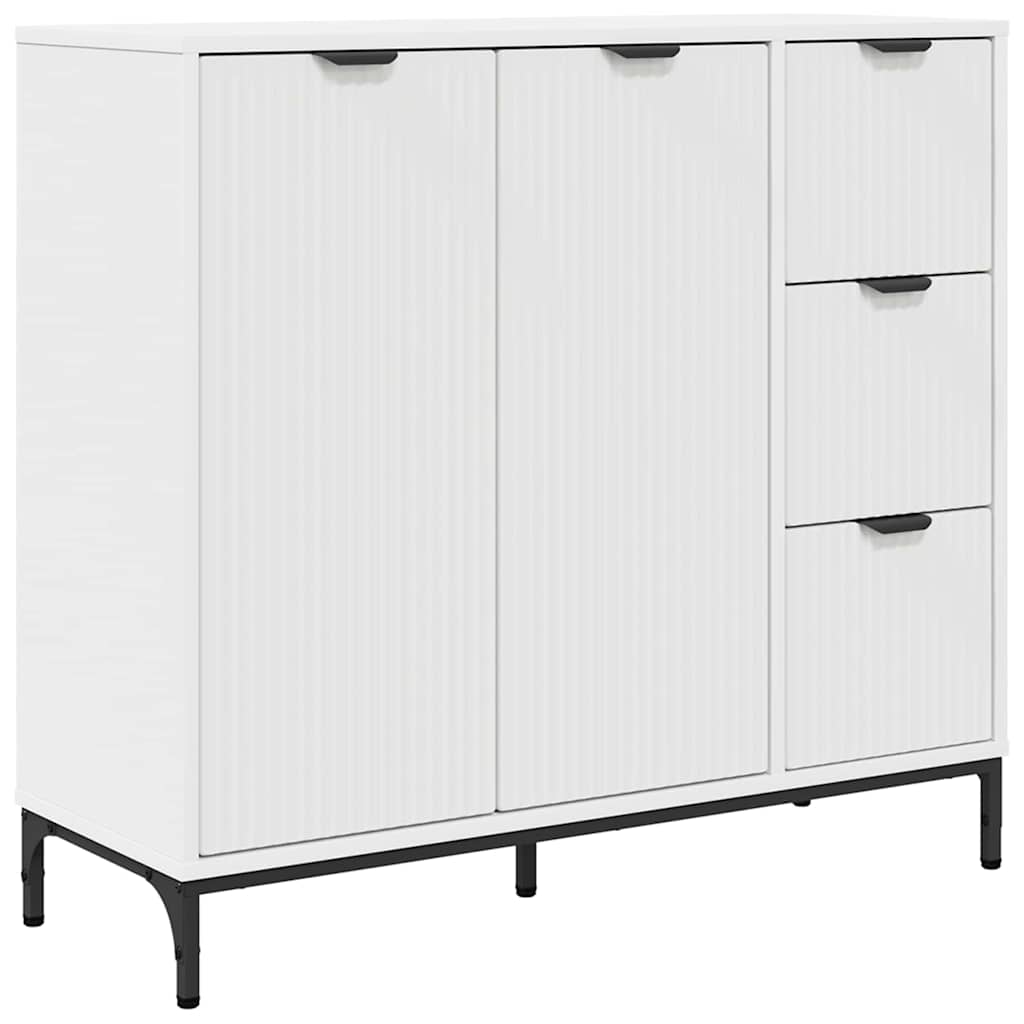 Sideboard Weiß 89,5 x 33 x 82 cm Holzwerkstoff