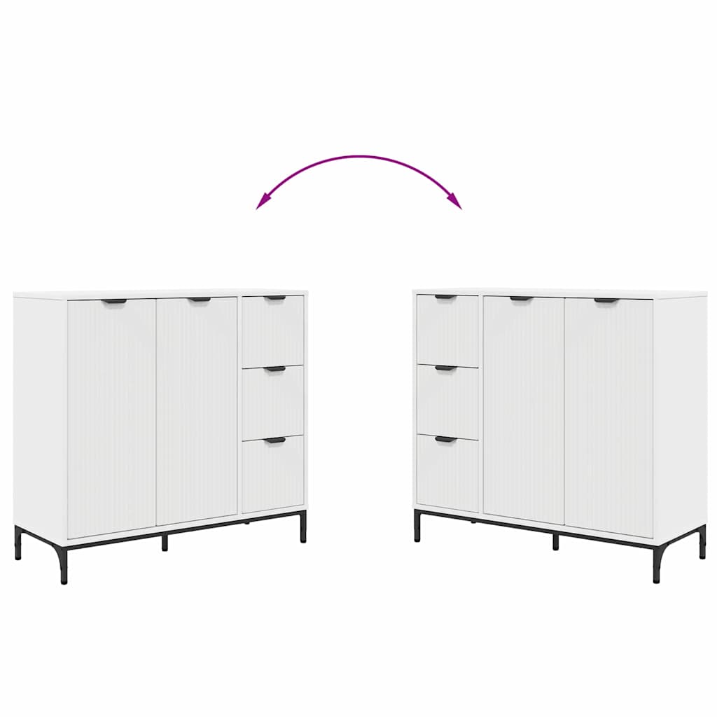 Sideboard Weiß 89,5 x 33 x 82 cm Holzwerkstoff