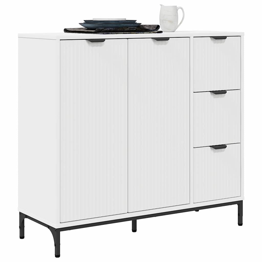 Sideboard Weiß 89,5 x 33 x 82 cm Holzwerkstoff