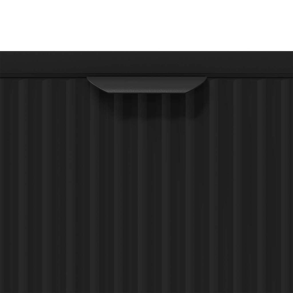 Sideboard Schwarz 89,5 x 33 x 82 cm Holzwerkstoff