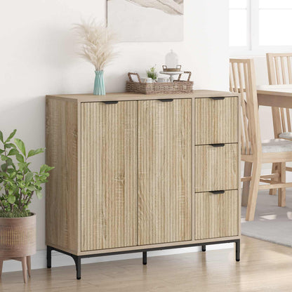 Sideboard Sonoma-Eiche 89,5 x 33 x 82 cm Holzwerkstoff