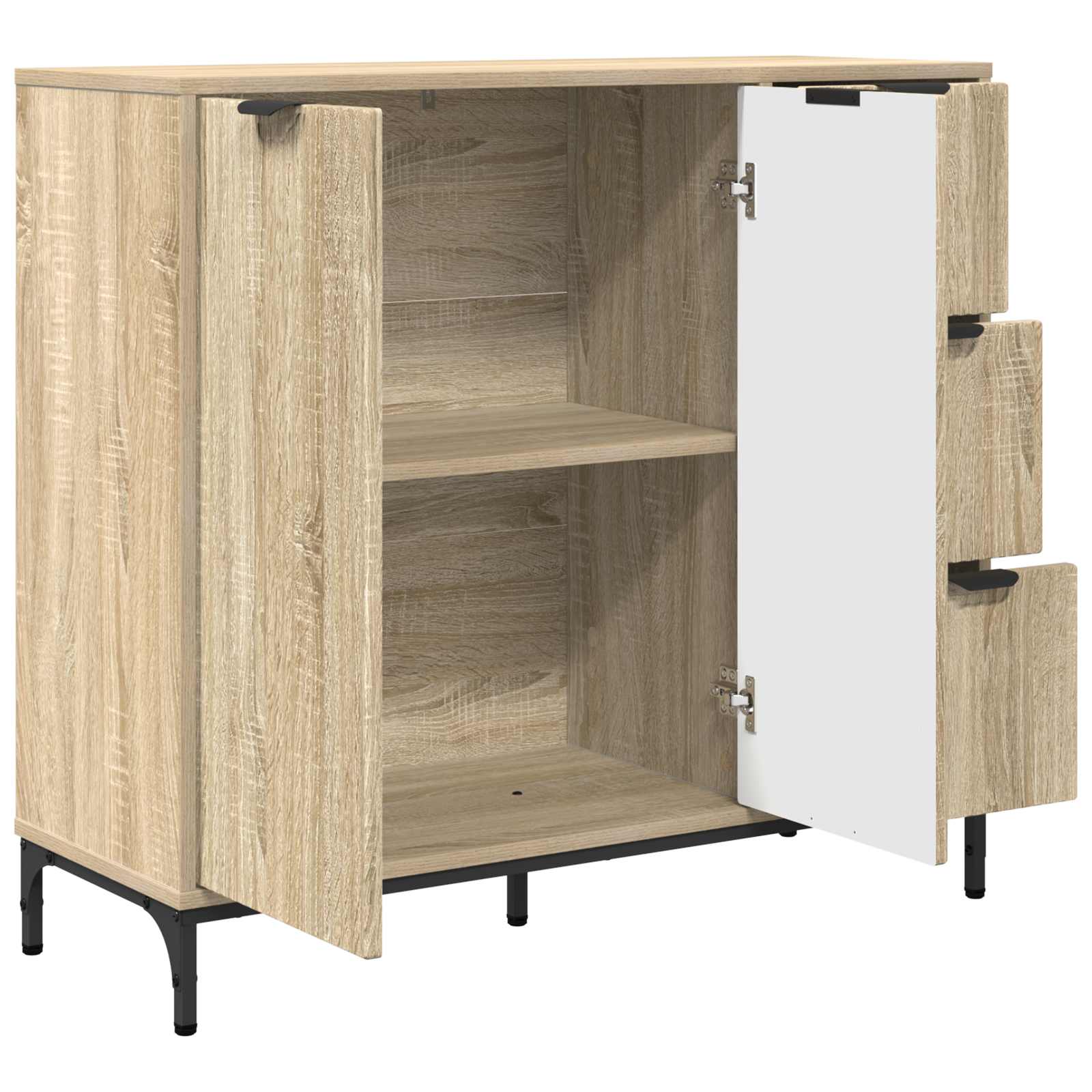 Sideboard Sonoma-Eiche 89,5 x 33 x 82 cm Holzwerkstoff