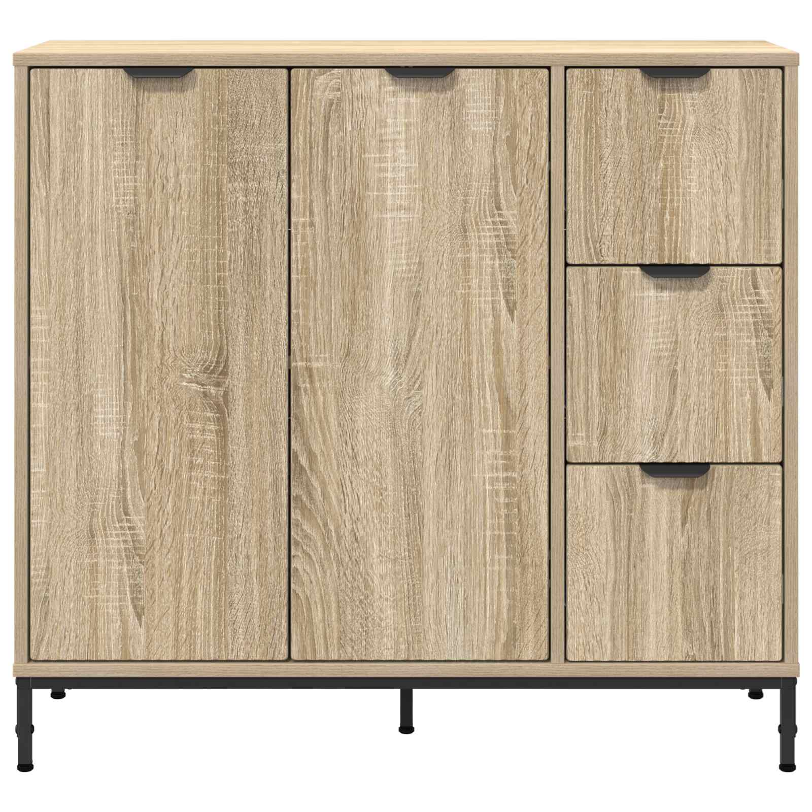 Sideboard Sonoma-Eiche 89,5 x 33 x 82 cm Holzwerkstoff