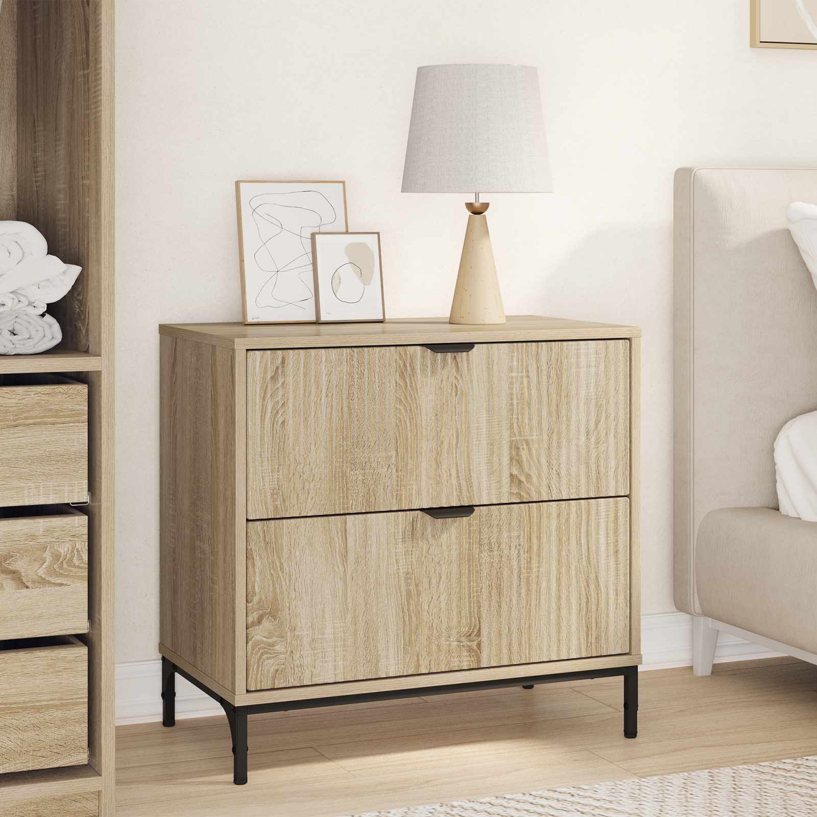 Nachttisch Sonoma-Eiche 63,5 x 36 x 61 cm Holzwerkstoff