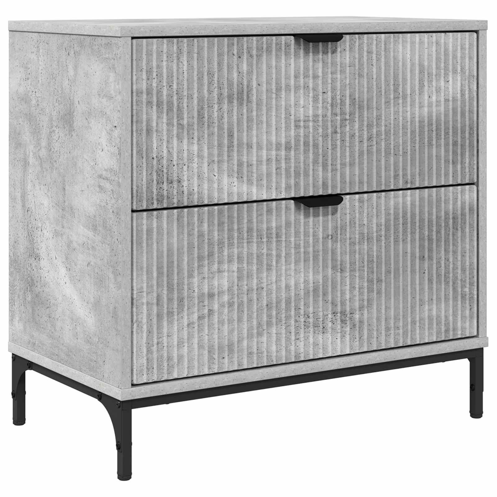 Nachttisch Betongrau 63,5 x 36 x 61 cm Holzwerkstoff